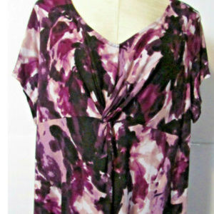 Apt 9 Size 3X Short Sleeve Top Raspberry & Pink